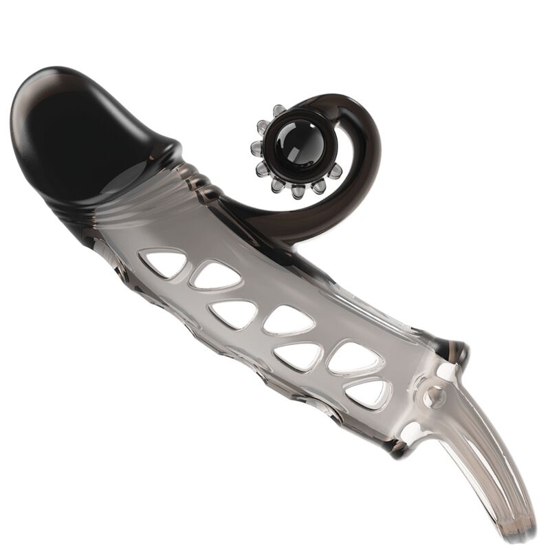 Penis-manschett med vibration – svart