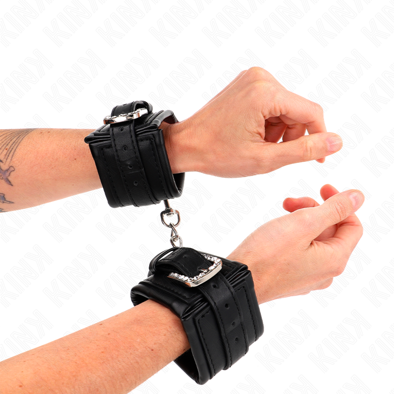 KINK Strass-spänne handledsbojor svart justerbara