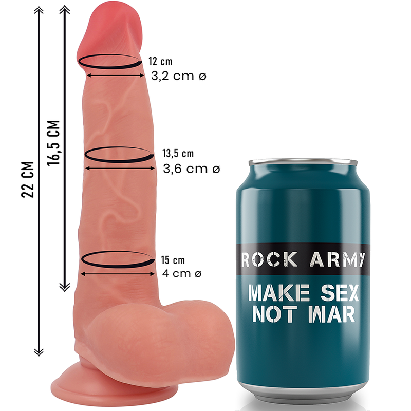 Ranger - Realistisk dildo i flytande silikon 22 cm