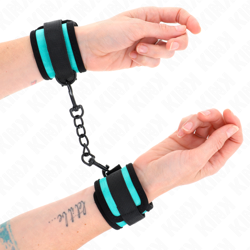 KINK Nylon Handledsband med Velcro – Svart/Blå Justerbar