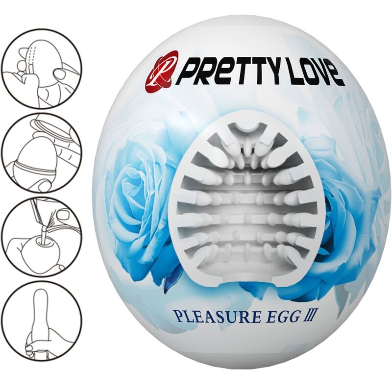 Pretty Love Manlig Masturbator Ägg Vit