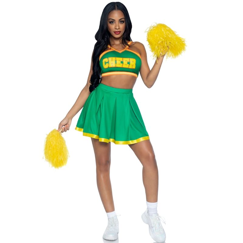 Cheerleader-kostym grön S/M