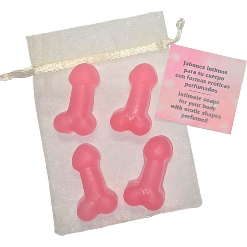 Parfymerade Mini Penissåpor Rosa – 4-pack