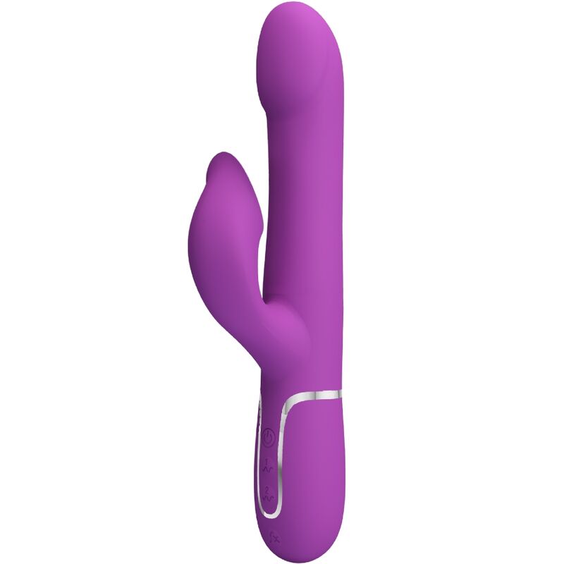 Pretty Love 4-i-1 vibrator med stimulator i lila