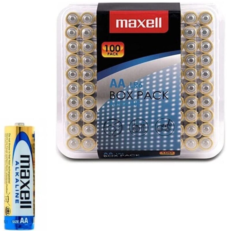 Maxell AA-batterier LR6 alkaliska 100-pack