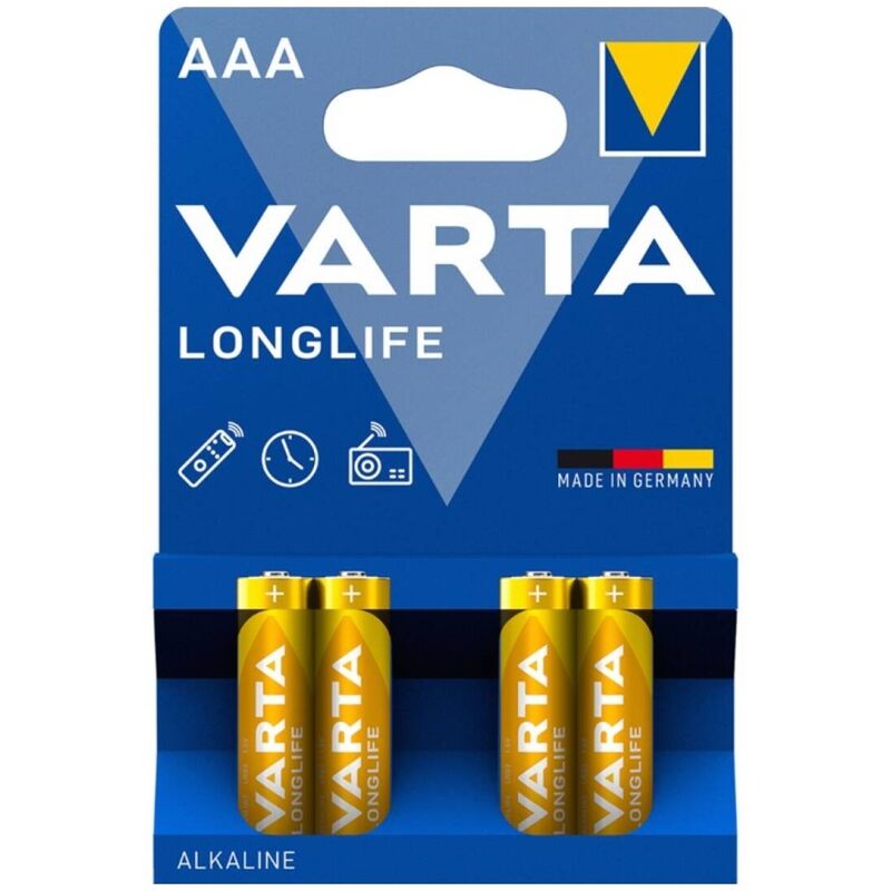 VARTA Longlife Alkaline AAA Batterier LR03 4-Pack