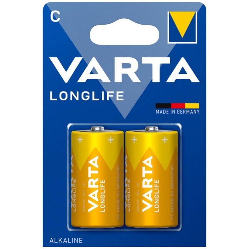 VARTA Longlife Alkaline batteri C LR14 2-pack