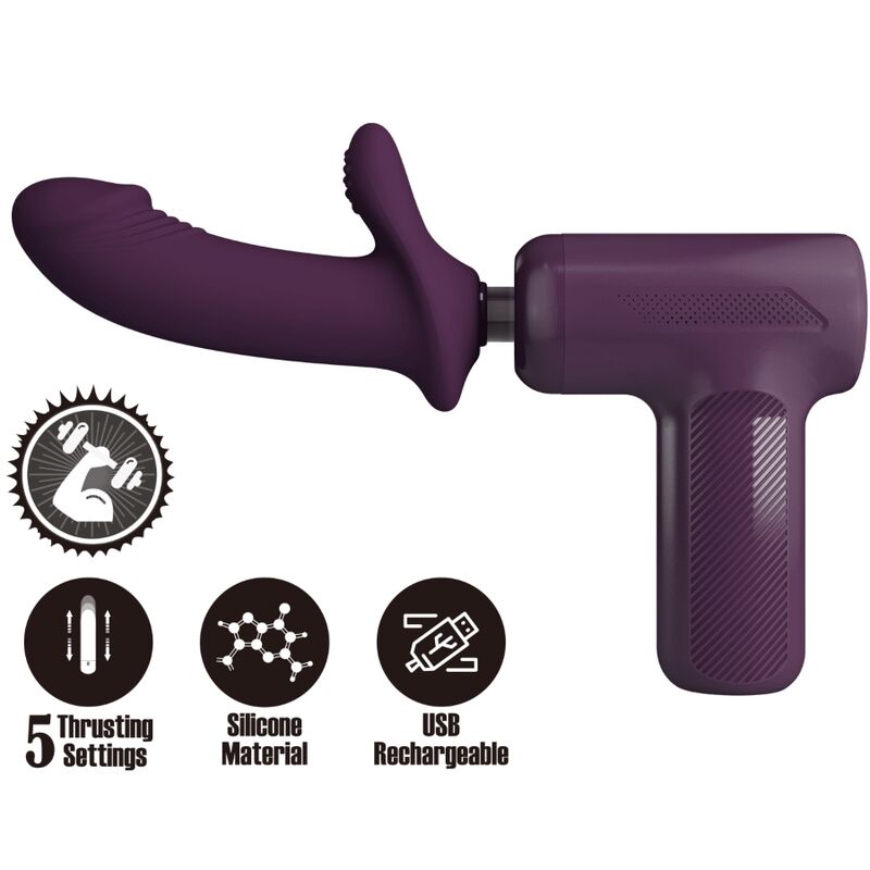 Pretty Love DJ Scholar massager med 5 inställningar – lila