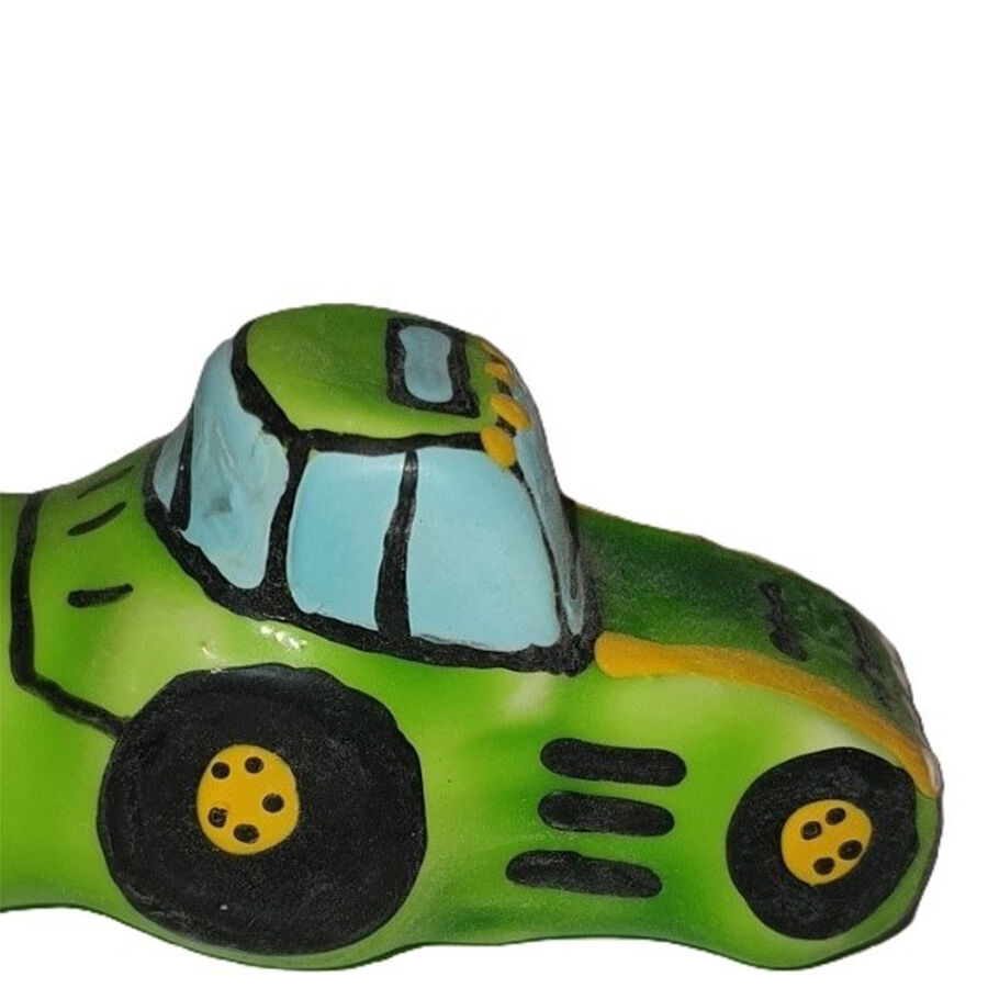 Handmålad noveltykondom traktor grön XL