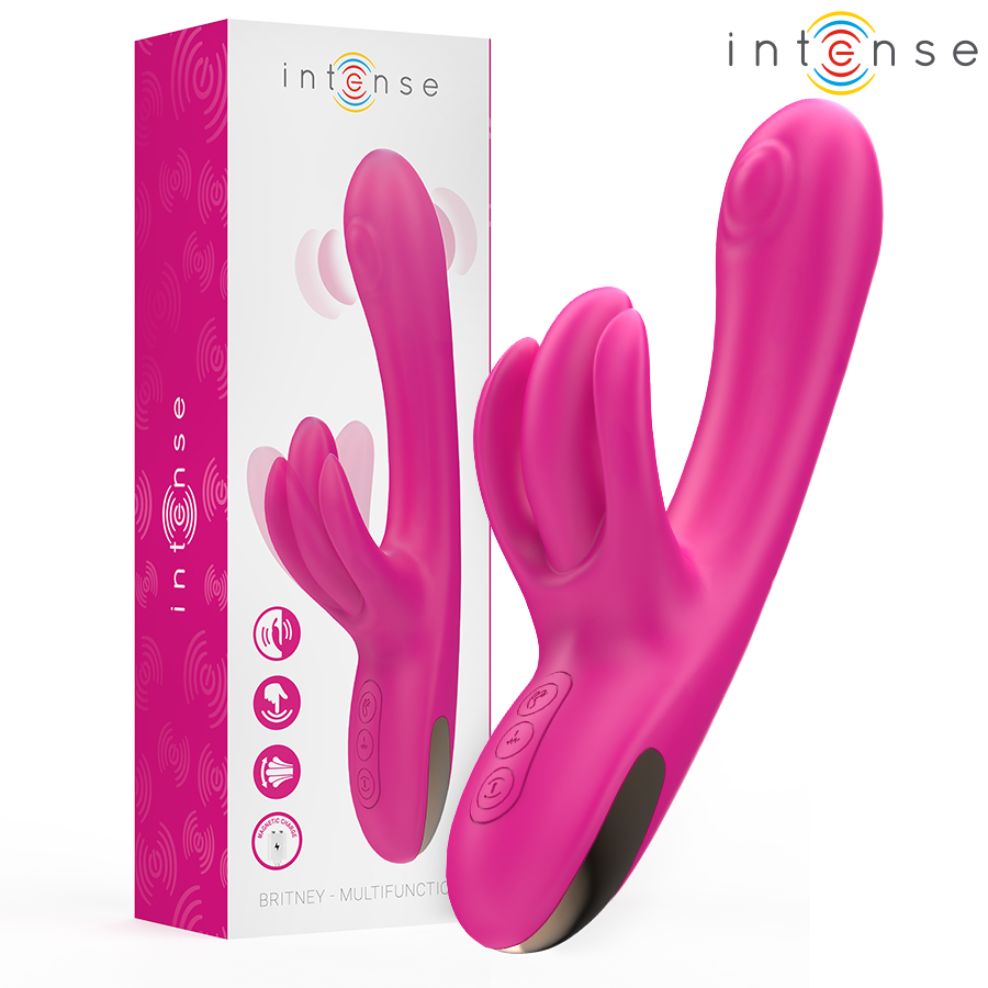 Intense Britney – Multifunktionell Kaninvibrator 23 cm Rosa