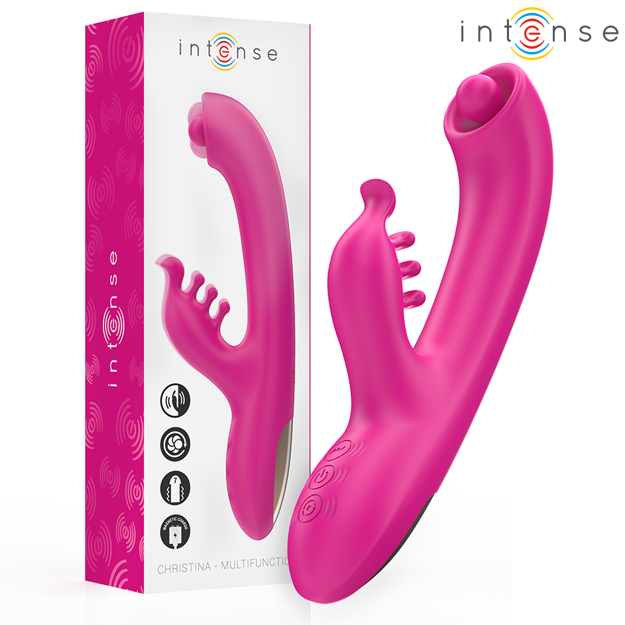 INTENSE Christina – Multifunction Rabbit Vibrator 22,5 cm Rosa