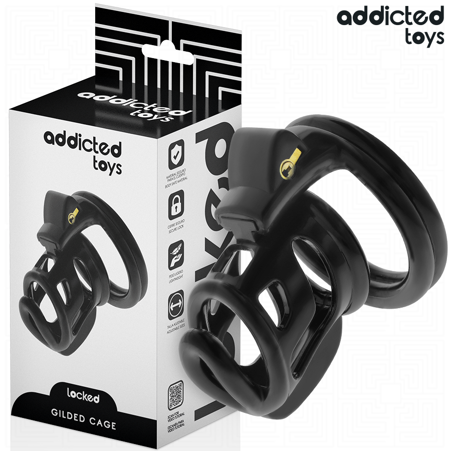 Gyllene peniskage i silikon – ADDICTED TOYS LOCKED