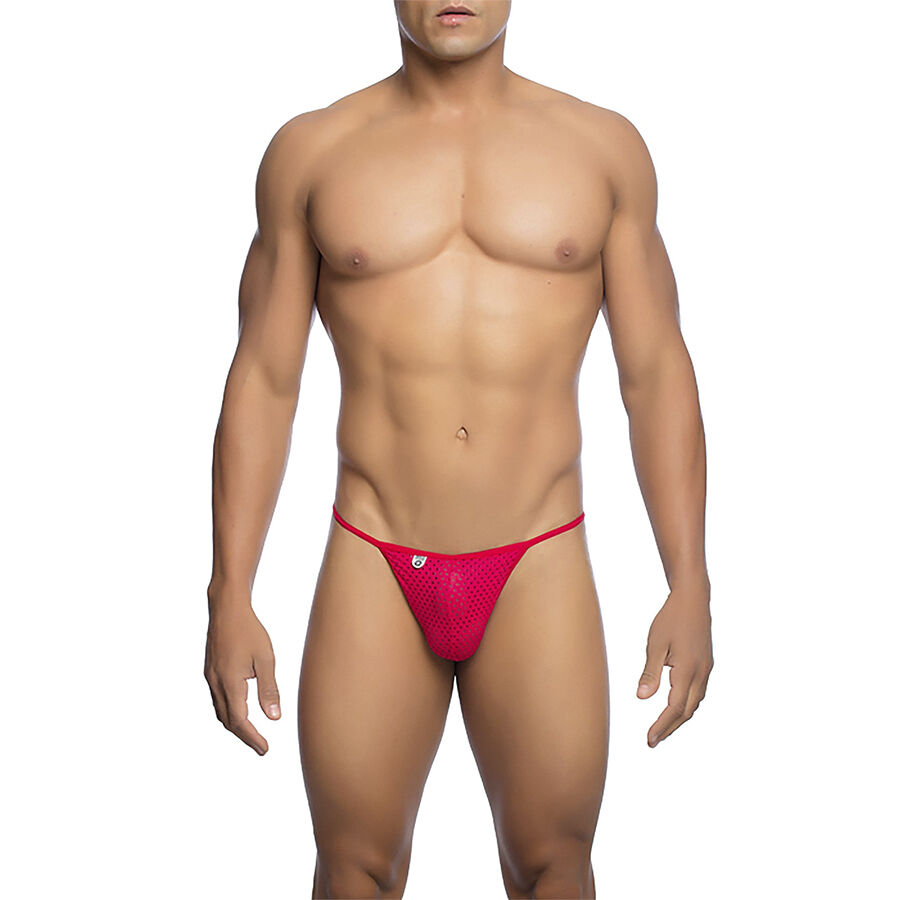 MOB Röd Microfiber V-String Storlek S/M