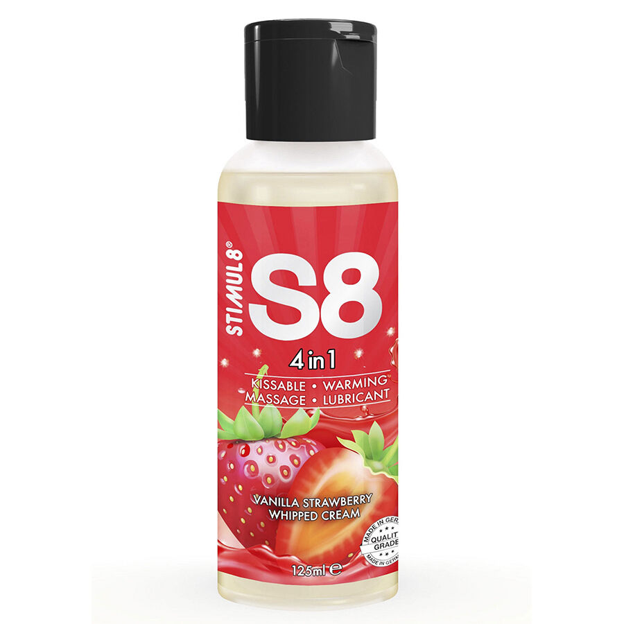 S8 4-i-1 Jordbärsglasyr Glidmedel 125 ml