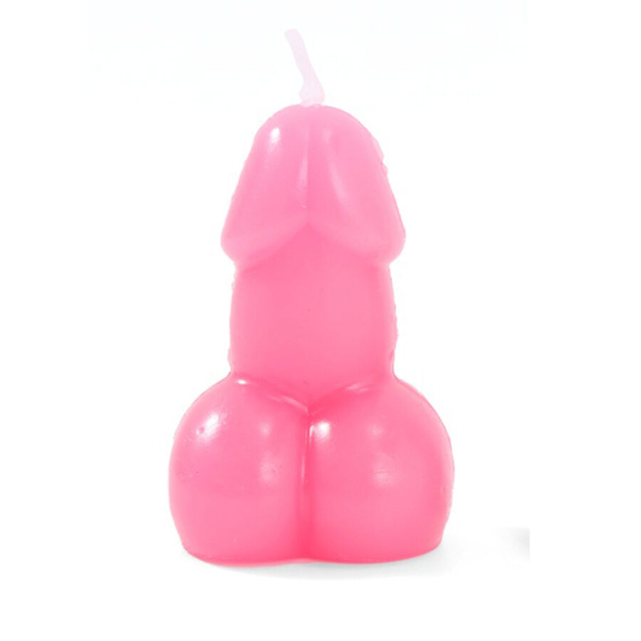 Penisformat ljus i fuchsia - skämtsamt dekorljus