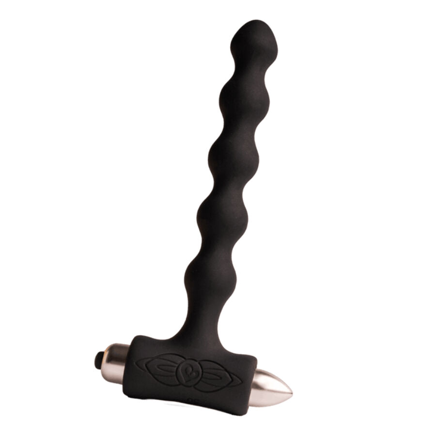 Anal Plug med Pärlor och Vibration – Svart