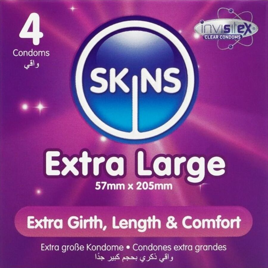 SKINS Extra Large Kondomer – 4-pack Premium