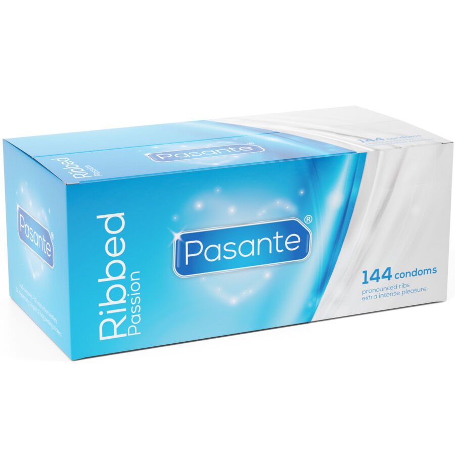 Pasante Ribbed Passion Kondomer 144-pack