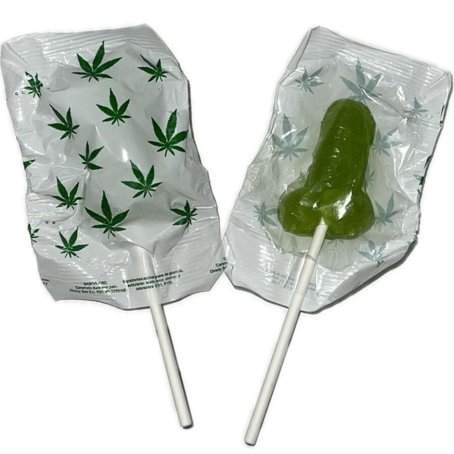 Penisformad godis med cannabisarom