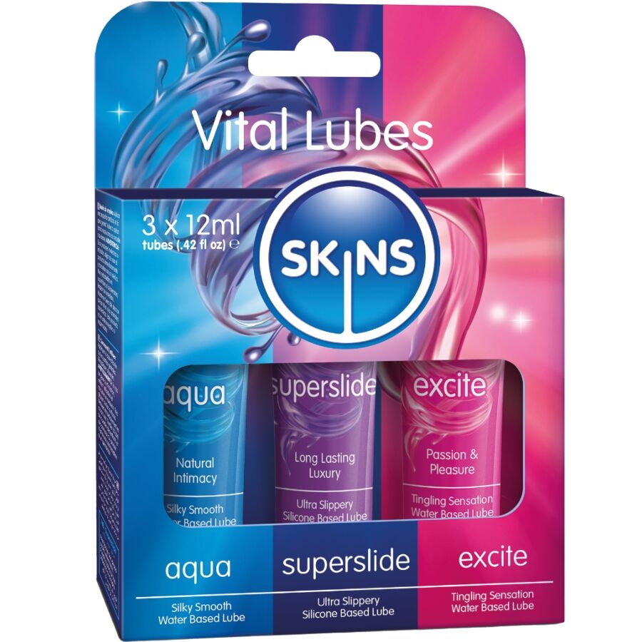 SKINS Vital Lubes Kit – Aqua, Superslide & Excite 3x12 ml