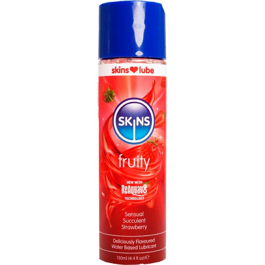 SKINS Fruity Vattenbaserad Gleitgel Jordgubbe 130 ml