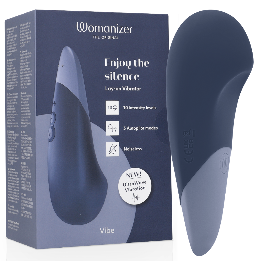 Womanizer Vibe – Tyst Lay-On Vibrator Mörkblå