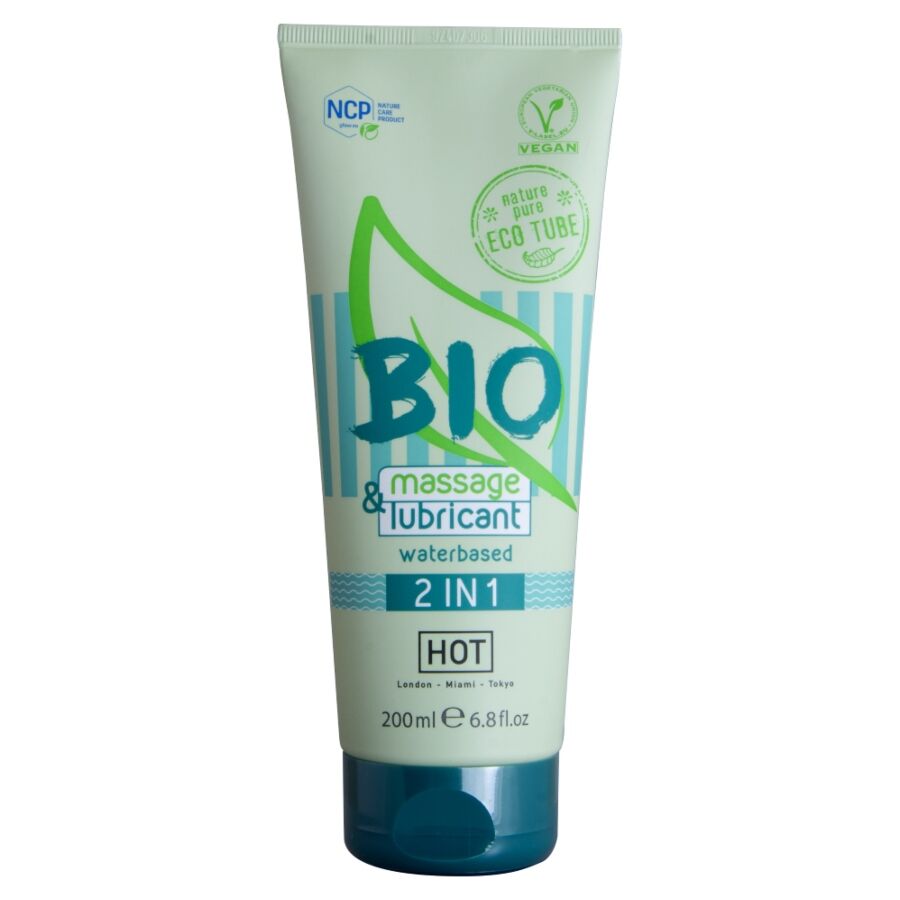 HOT Bio Massage & Glidmedel Vattenbaserad 2-i-1 200 ml