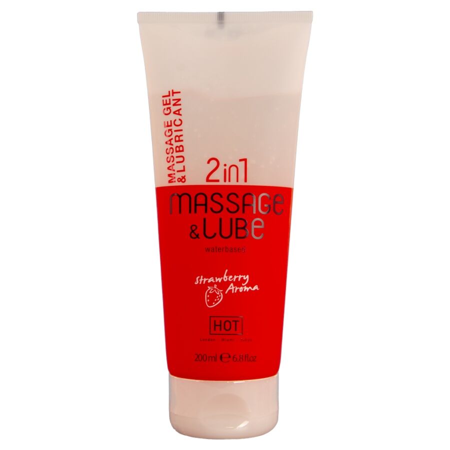 HOT Massage & Glide Gel 2-i-1 Jordgubb 200 ml