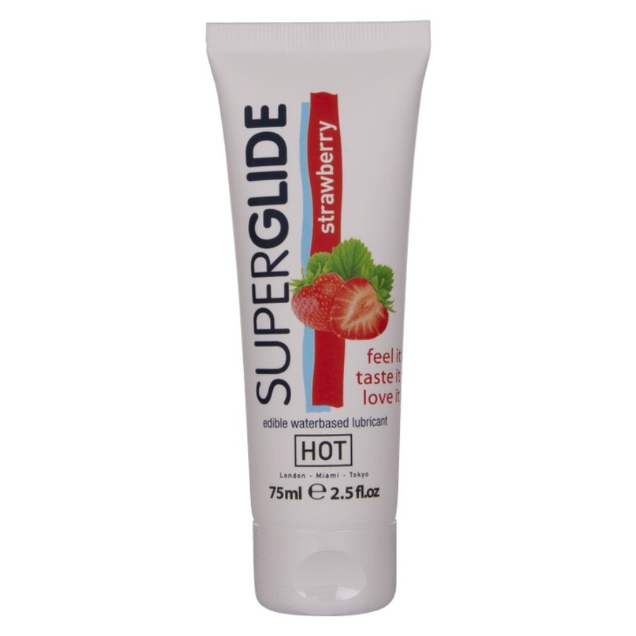 Ätbar glidmedel jordgubb vattenbaserat 75 ml