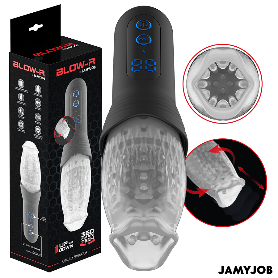Blow-R Masturbator med Stöt och Rotation