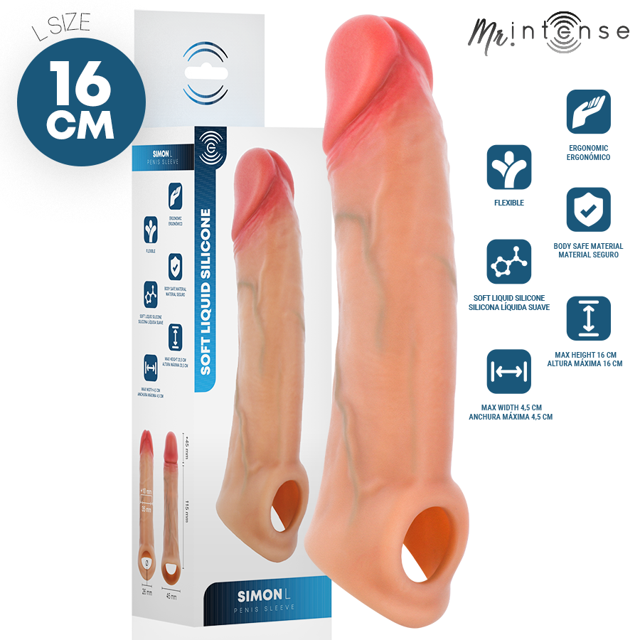 Simon L Penisöverdraget – Silikon 16 cm