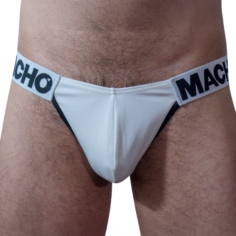 Macho White Slip Side XL – Lyxiga Herrkalsoner med Pushup