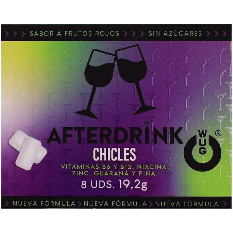 WUG After Drink – Funktionellt tuggummi mot baksmälla, 8 st
