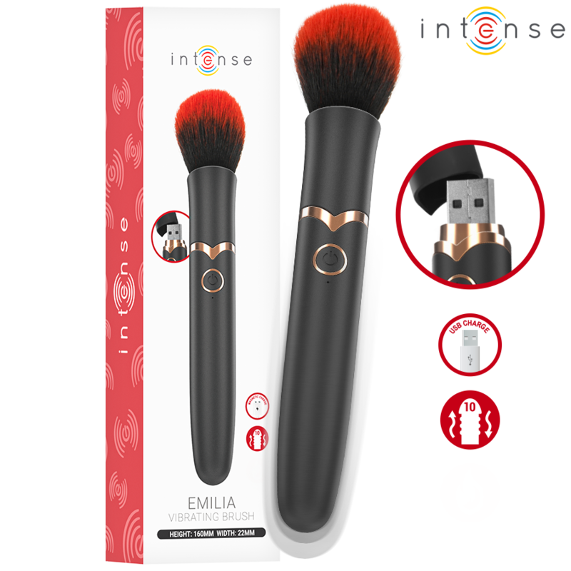 Emilia vibrerande borste – 10 vibrationsmöjligheter
