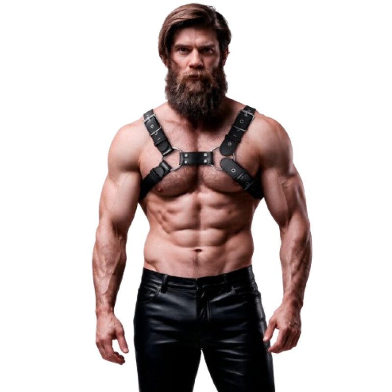 Bulldog Chest Harness – Justerbara Skinn för Män
