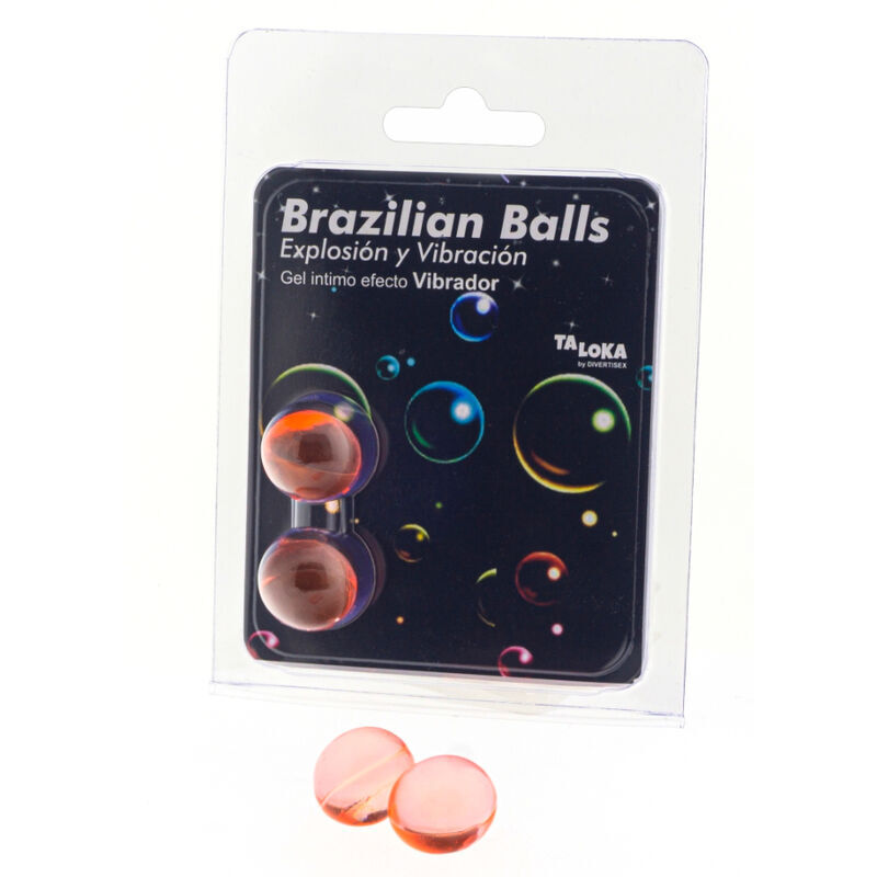 Taloka – 2 brasilianska kulor med vibrerande effekt och upphetsande gel