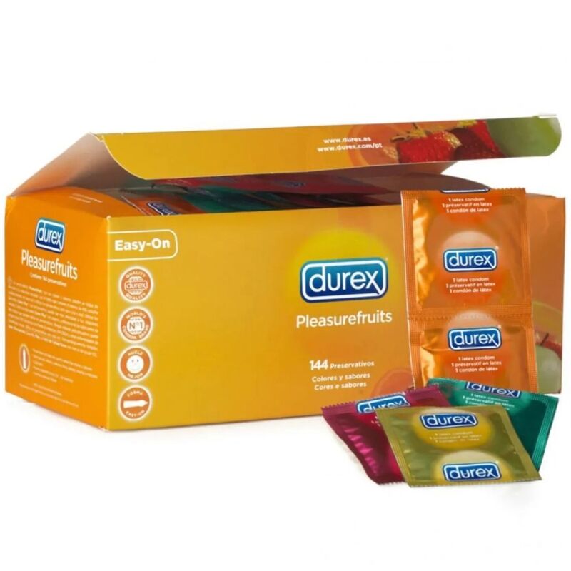 Durex Pleasure Fruits – 144 fruktigare kondomer