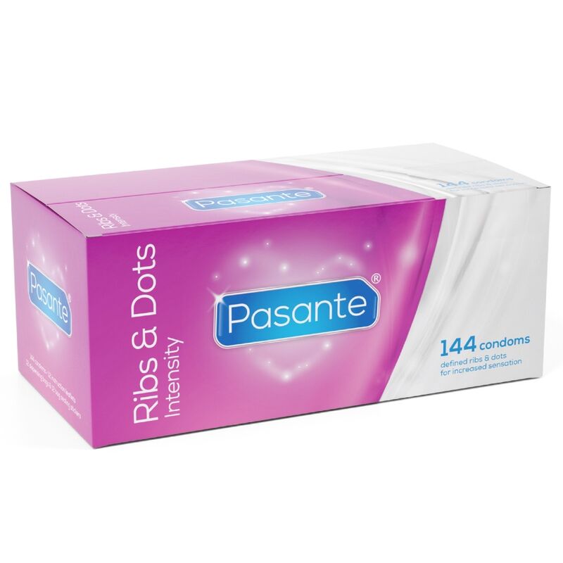 Pasante Ribs & Dots Intensity Kondomer 144 st
