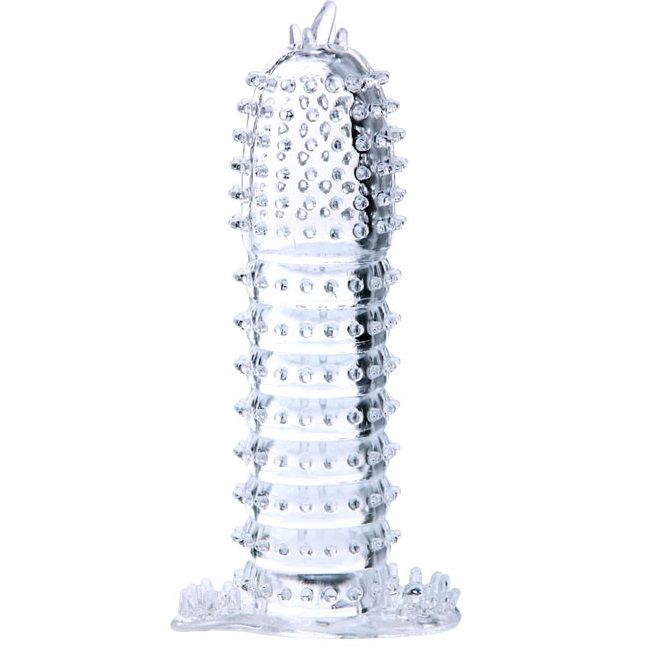 Penisöverdraget med stimulerande prickar – 14 cm