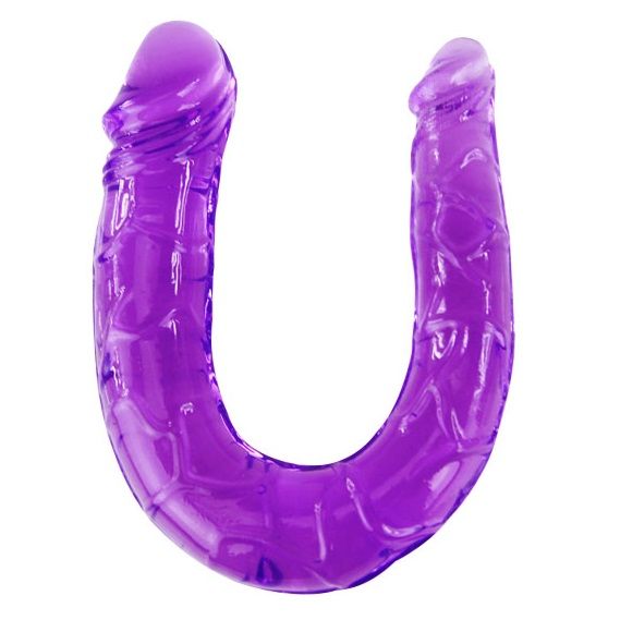 Dubbel Dildo i Lila – Flexibel Gelé