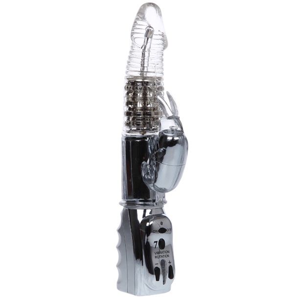 Amour Missile – Roterande vibrator transparent 26,5 cm