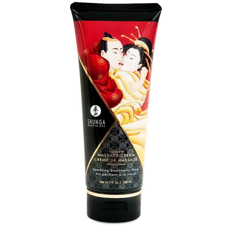 Shunga Strawberry & Cava – Massagekräm 200 ml