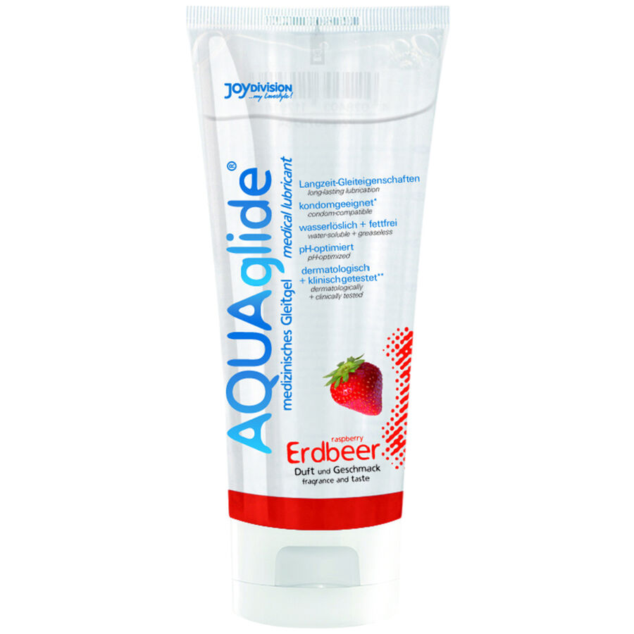 AquaGlide Vattenbaserad Glid - Jordgubb 100 ml