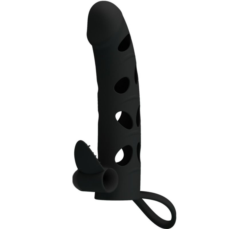 Penismanschett med vibration – 15,2 cm silikon