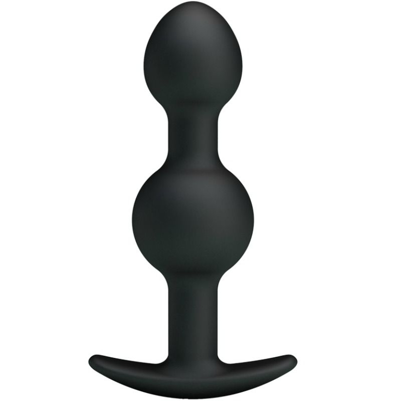 Anal Kulor i Silikon med Vibrerande Pärlor – 10,3 cm