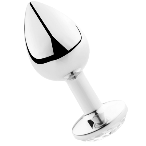 Anal plug transparent aluminium 8 cm