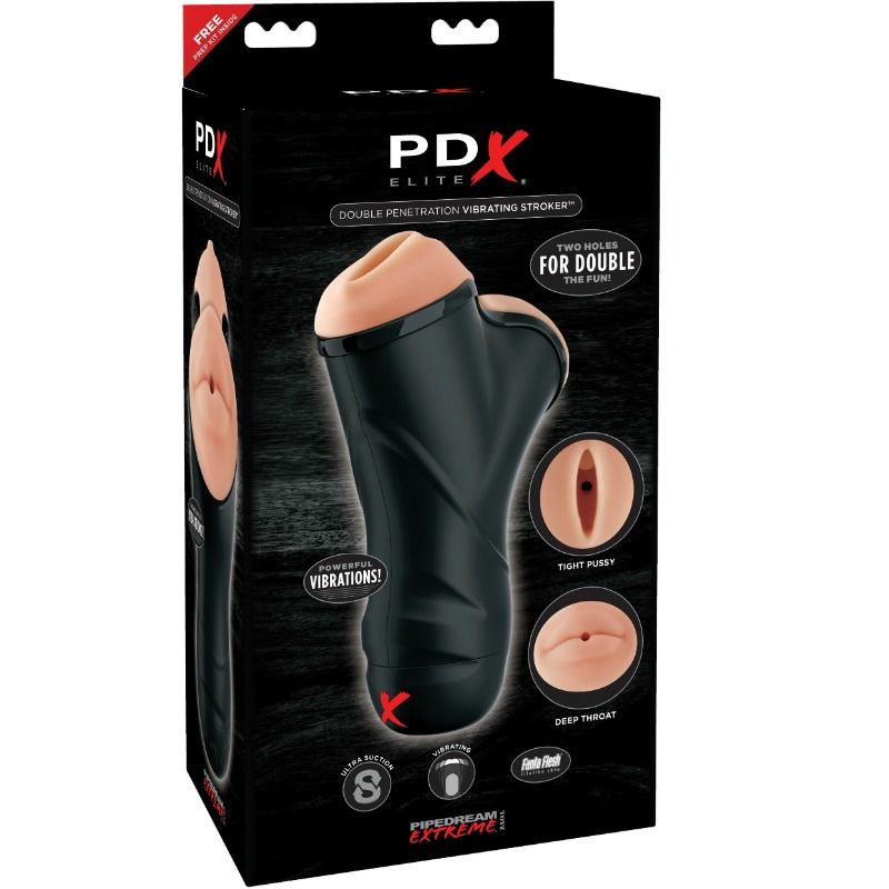 Dubbel penetrerande vibrerande stroker
