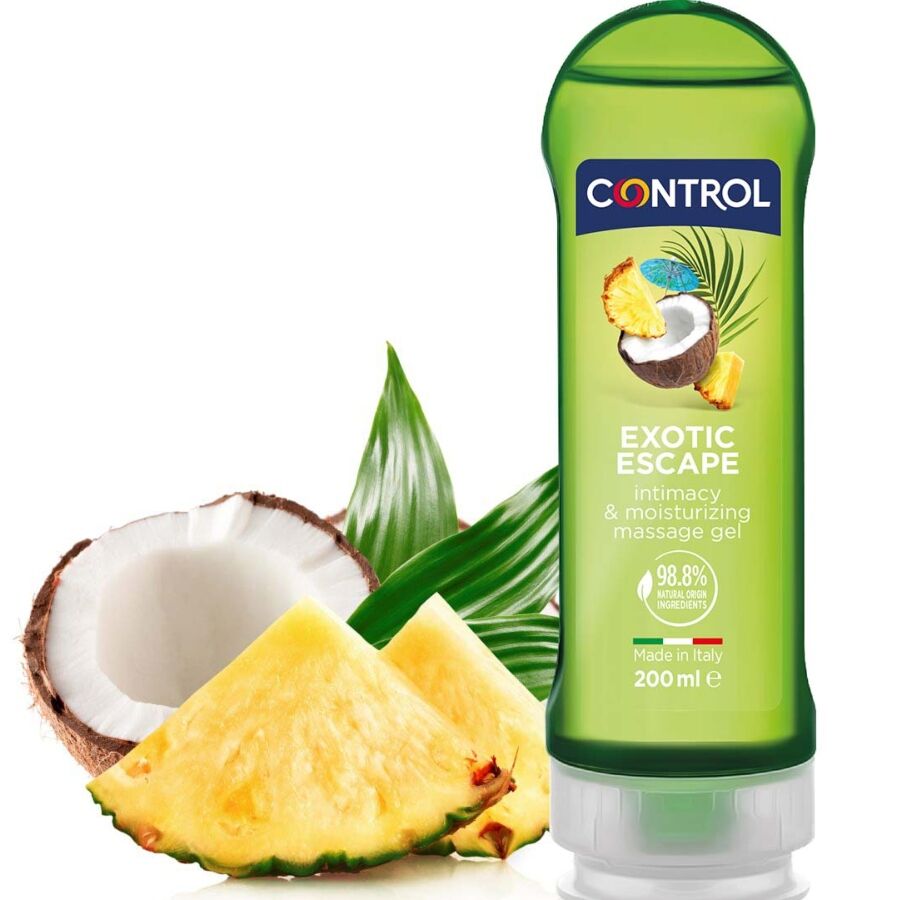 Control 2-i-1 Massage- och Njutningsgel Exotic 200 ml