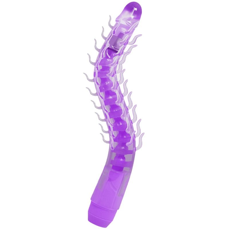 Flexibel vibrerande dildo med böjbar design – Lila 23,5 cm