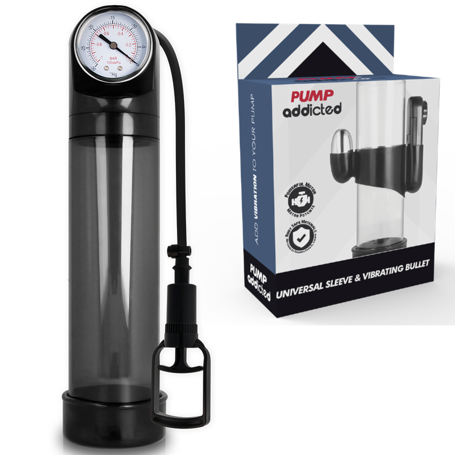Pump Addicted RX9 – Svart vibrerande penispump